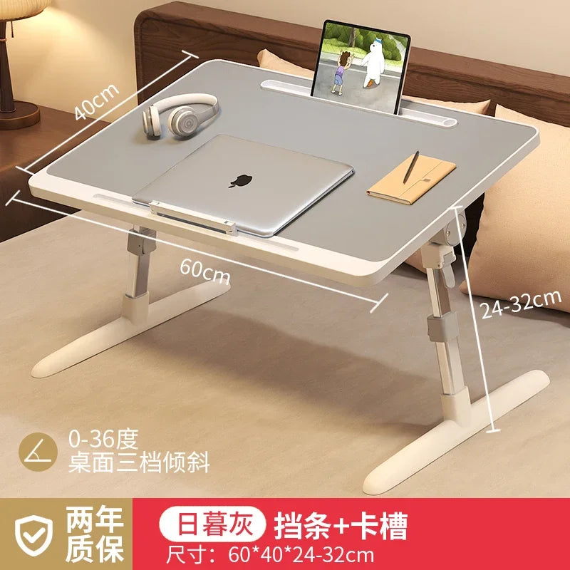 Mesa de cama plegable multifunción de altura ajustable, escritorio portátil para ordenador portátil, mesa de estudio, escritorio