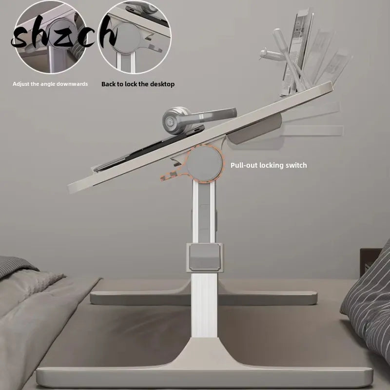 Mesa de cama plegable multifunción de altura ajustable, escritorio portátil para ordenador portátil, mesa de estudio, escritorio