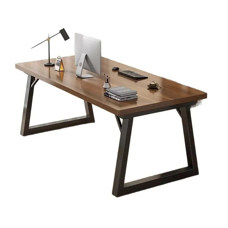 for Simple Modern Computer Desk Double Long Desktop Study Table for Student Home Office