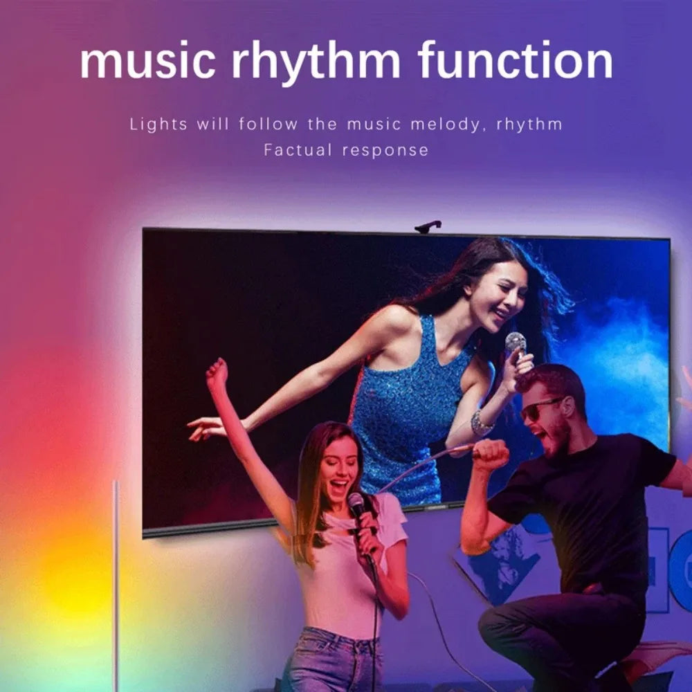 RGB-IC TV Backlight Strip With AR Color Sensor App Control with Music Sync RGB Ambient Light for 55 to 85 Inch Screen Backlight