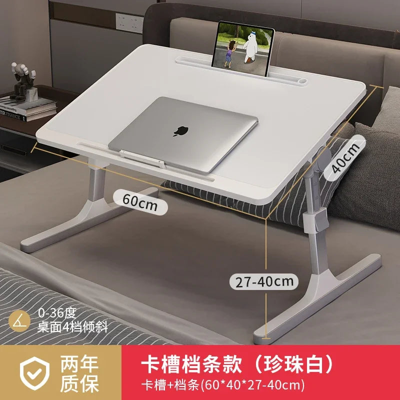 Mesa de cama plegable multifunción de altura ajustable, escritorio portátil para ordenador portátil, mesa de estudio, escritorio