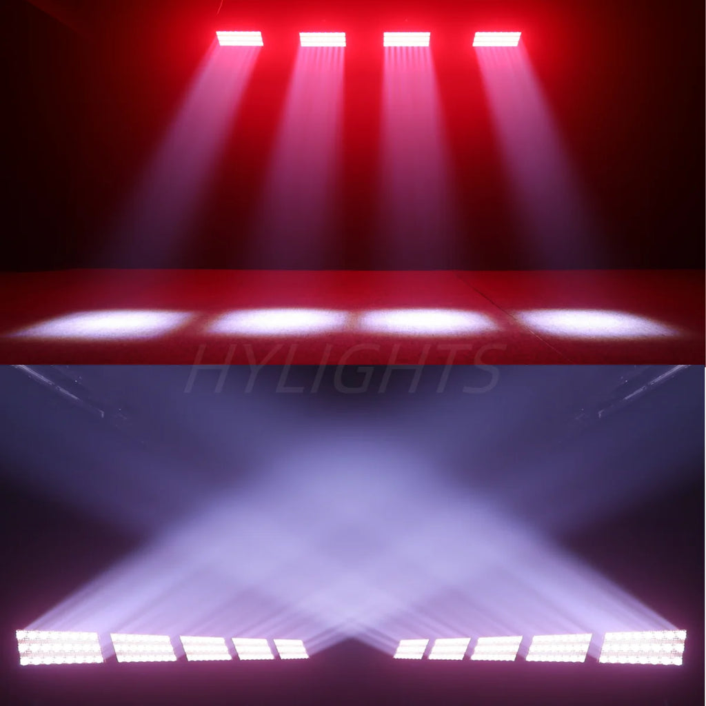 2PCS 300W LED Beam&Strobe RGBW 48 Partition Strobe Light 24PCS 8000K Strobe DMX Super Bright Dj Wash Bar Stage Lighting Effects