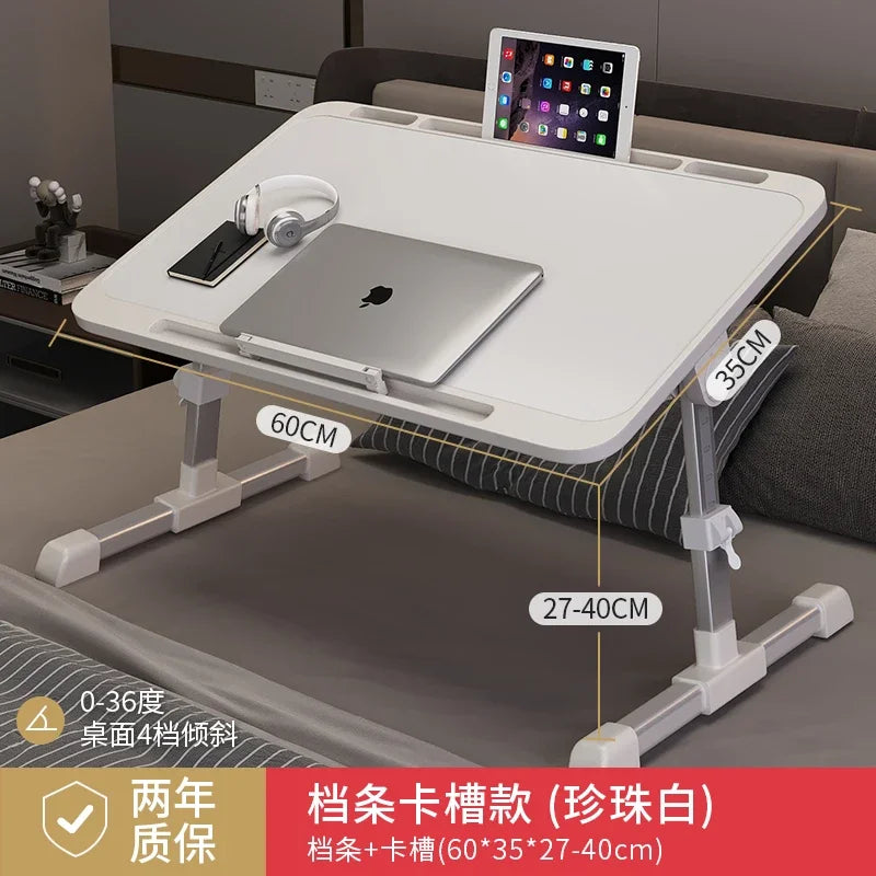 Mesa de cama plegable multifunción de altura ajustable, escritorio portátil para ordenador portátil, mesa de estudio, escritorio