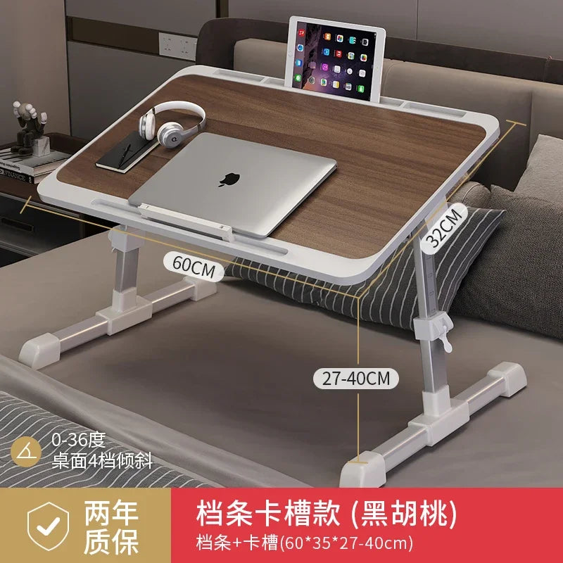 Mesa de cama plegable multifunción de altura ajustable, escritorio portátil para ordenador portátil, mesa de estudio, escritorio