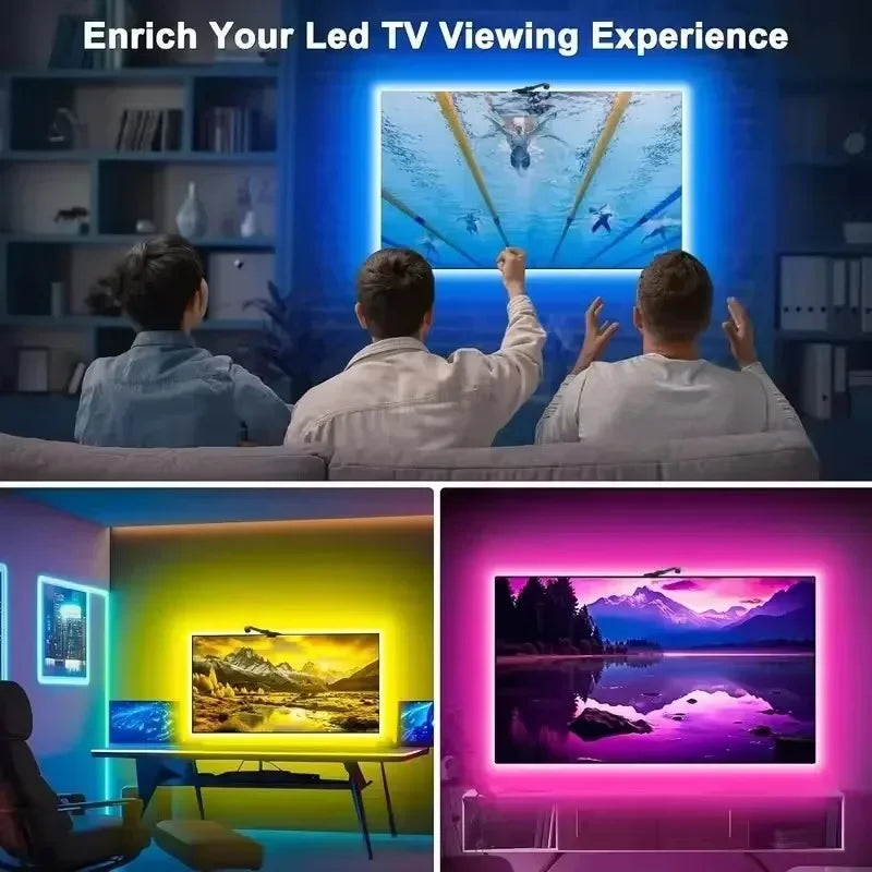 Ambilight Tv Led Backlight 5V Usb Rgbic Smart Lights Strip With Camera Tv Synchronized Screen 3.8M 5M Atmosphere Lighting For Tv