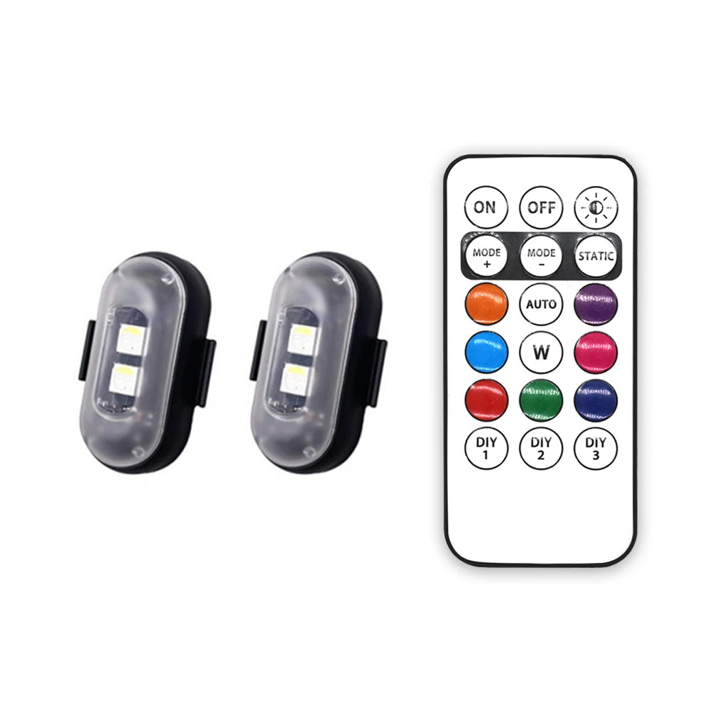 4/10x Car LED Light Multifunctional Car LED Warning Light, Rechargeable Wireless Car Light with Remote Control, Decorative Light