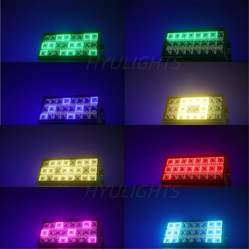 2PCS 300W LED Beam&Strobe RGBW 48 Partition Strobe Light 24PCS 8000K Strobe DMX Super Bright Dj Wash Bar Stage Lighting Effects