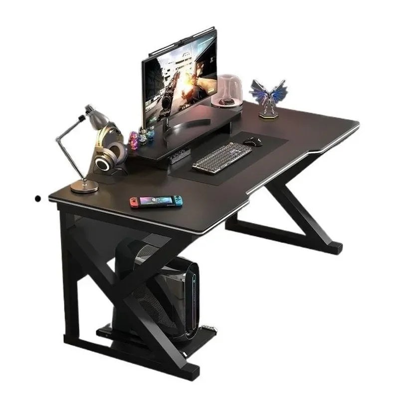 for Simple Computer Desk Bedroom Workbench Desktop E-sports Gaming Table with Chairs Home Office Student Writing Study Desk