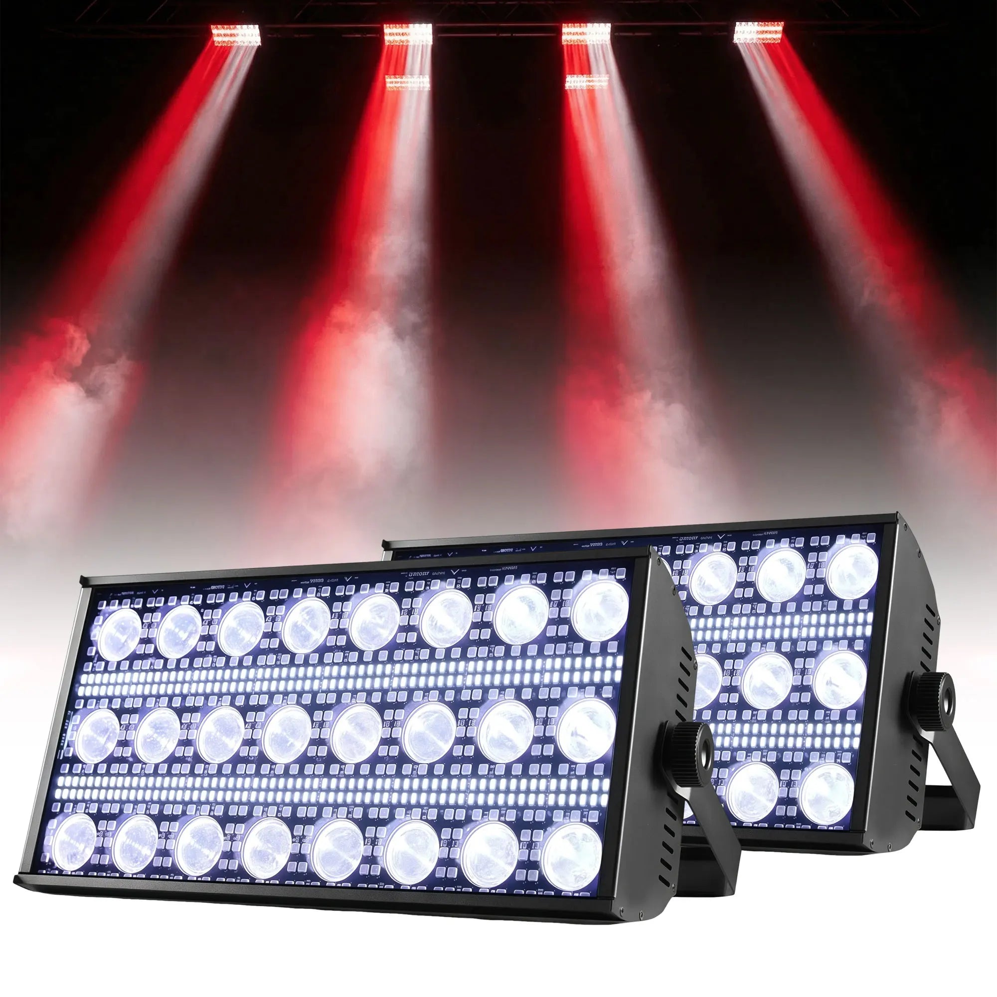 2PCS 300W LED Beam&Strobe RGBW 48 Partition Strobe Light 24PCS 8000K Strobe DMX Super Bright Dj Wash Bar Stage Lighting Effects