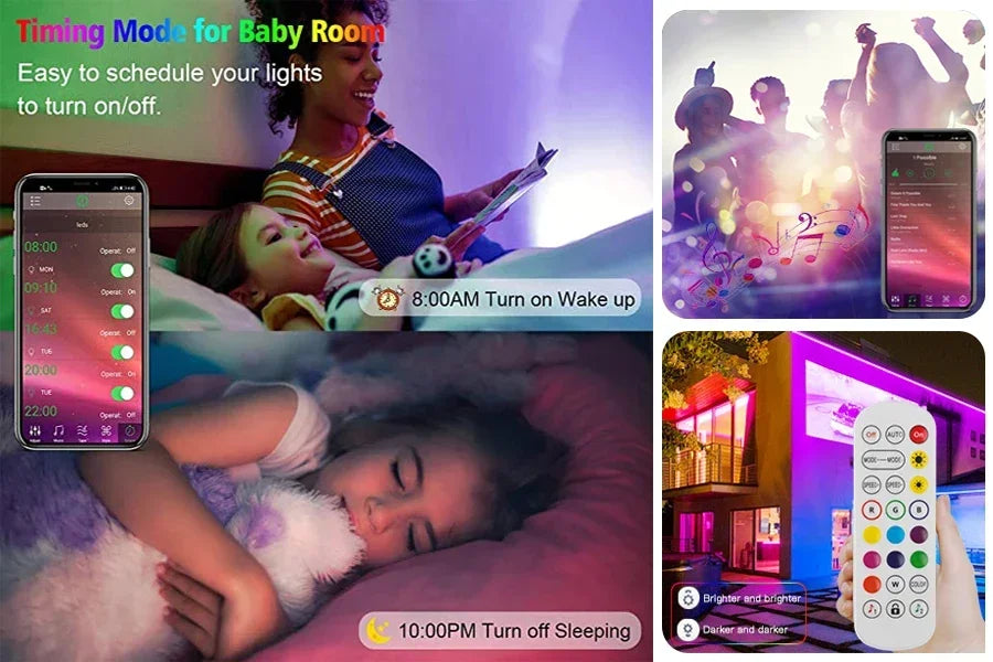 Smart Led Strip Light 5050 RGB USB 5V Bluetooth APP Remote Control Led Tape Diode Flexible Ribbon Lamp for TV Festival Backlight