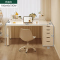 Simple Computer Desk with Drawers Cream Style Workbench Household Bedroom Dresser Storage Cabinet Integrated Table