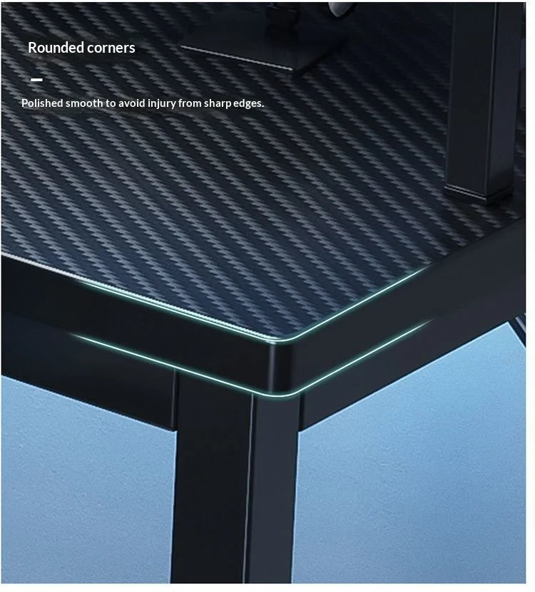L Shaped Corner Computer Gaming Desk Adjustable Height Home Office Study Bookshelf Storage Multiple Styles E-sports Table