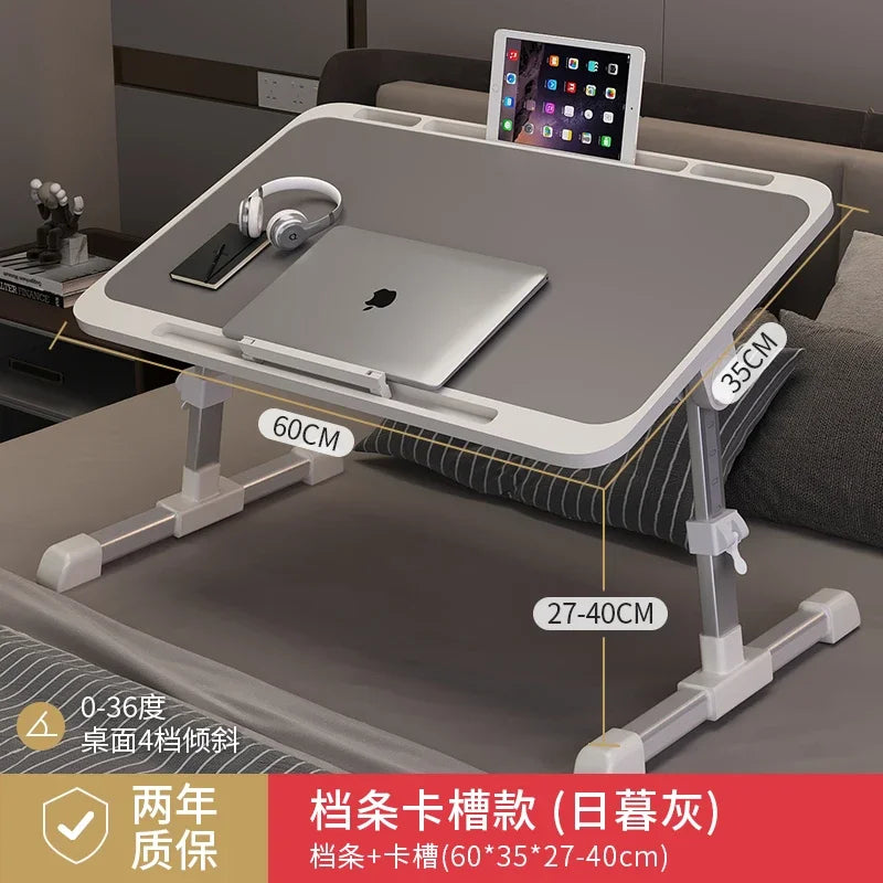 Mesa de cama plegable multifunción de altura ajustable, escritorio portátil para ordenador portátil, mesa de estudio, escritorio