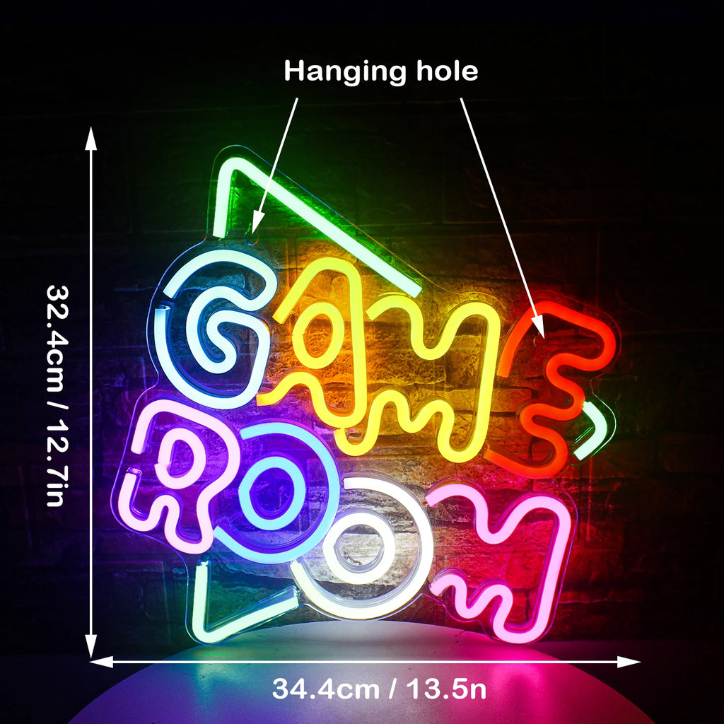 Gaming Zone Neon Led Sign for Wall Decor Game Neon Lights Signs with USB Powered for Game Room Bedroom Gifts Gamer (Multicolour)