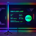 RGB LED Gaming Atmosphere Light Floor Lamp with Remote Control App E-Sports Desk Table Light for Bedroom Living Room Hallway