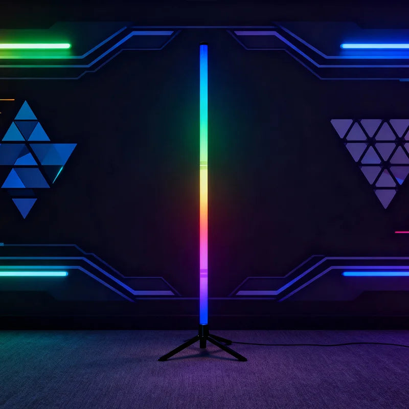 RGB LED Gaming Atmosphere Light Floor Lamp with Remote Control App E-Sports Desk Table Light for Bedroom Living Room Hallway