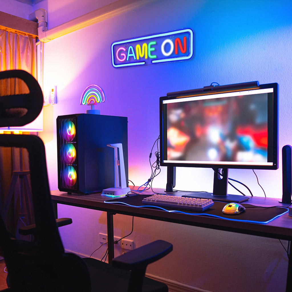 Gaming Zone Neon Led Sign for Wall Decor Game Neon Lights Signs with USB Powered for Game Room Bedroom Gifts Gamer (Multicolour)