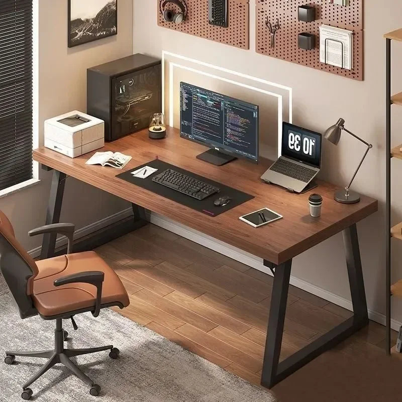 for Simple Modern Computer Desk Double Long Desktop Study Table for Student Home Office