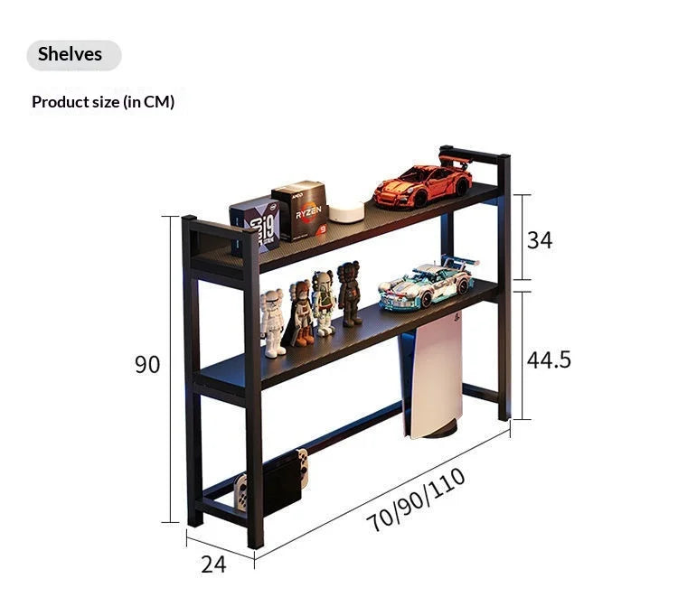 L Shaped Corner Computer Gaming Desk Adjustable Height Home Office Study Bookshelf Storage Multiple Styles E-sports Table