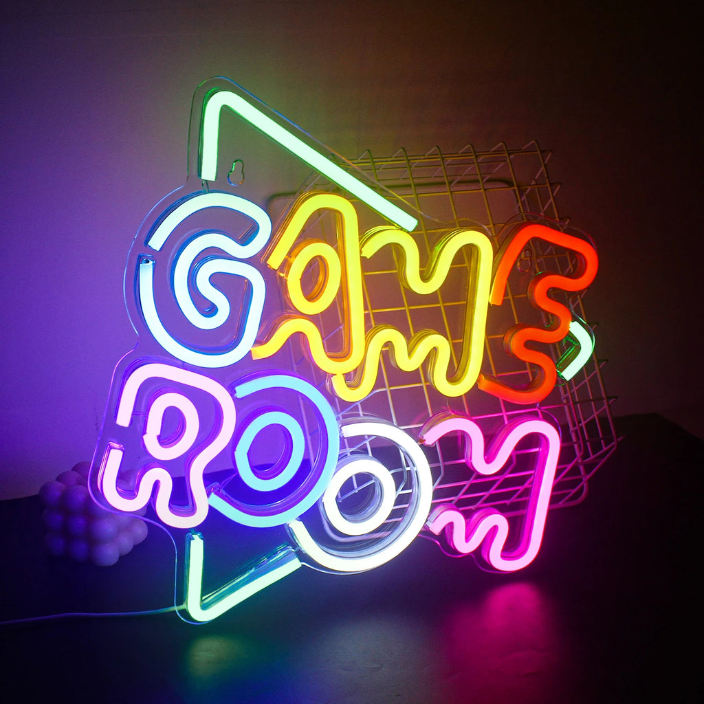 Gaming Zone Neon Led Sign for Wall Decor Game Neon Lights Signs with USB Powered for Game Room Bedroom Gifts Gamer (Multicolour)