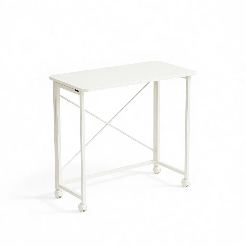 Metal Folding Desk Portable Laptop Table Modern Bedroom Furniture Study Writing Workstation Office Desk Organizer
