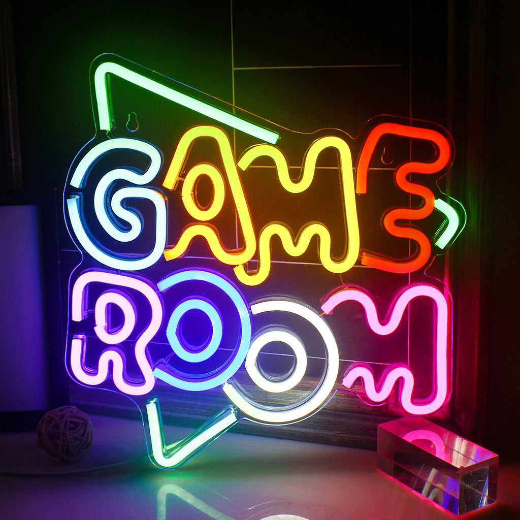 Gaming Zone Neon Led Sign for Wall Decor Game Neon Lights Signs with USB Powered for Game Room Bedroom Gifts Gamer (Multicolour)