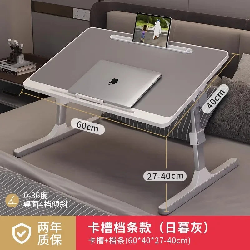 Mesa de cama plegable multifunción de altura ajustable, escritorio portátil para ordenador portátil, mesa de estudio, escritorio